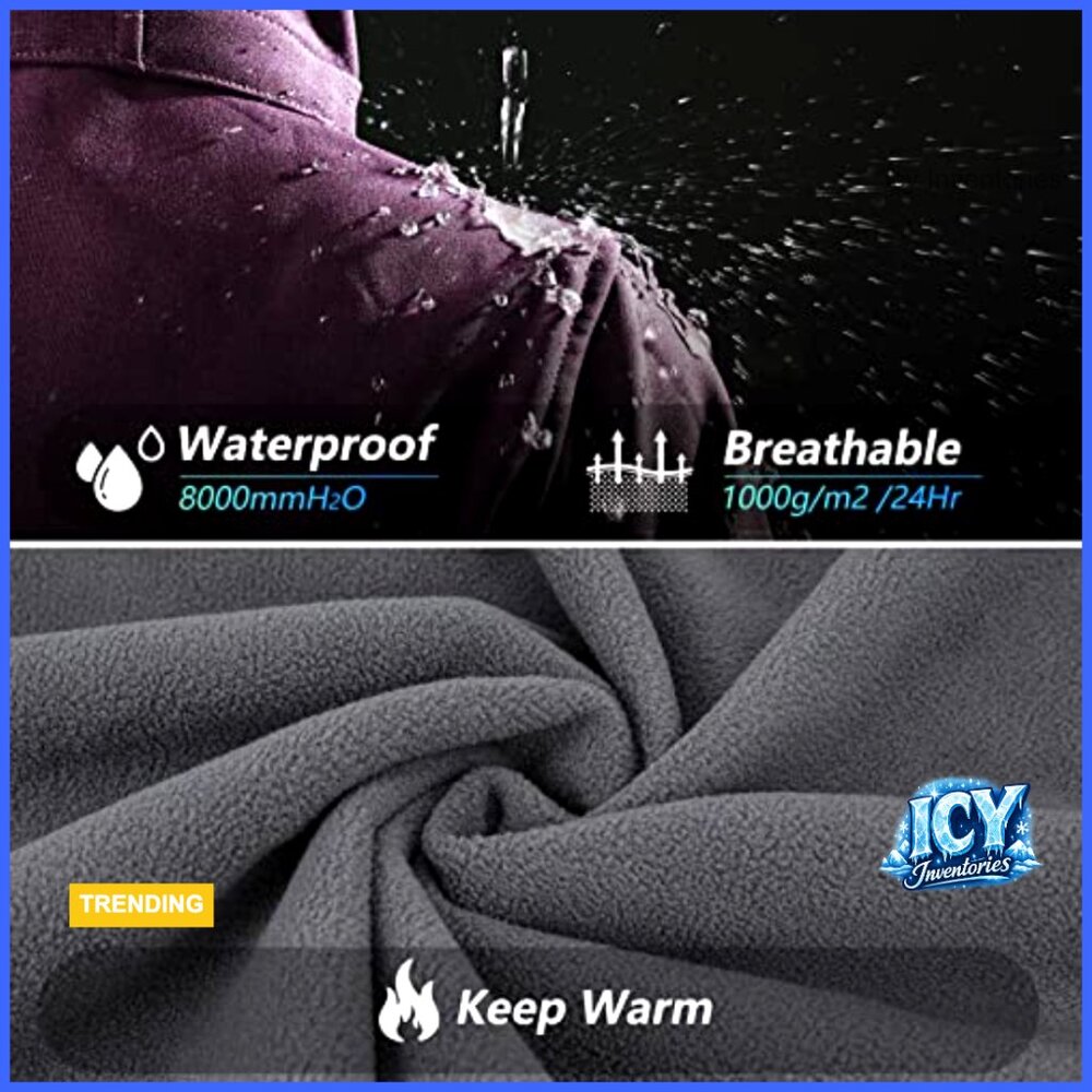 Waterproof Softshell Long Rain Jacket Fleece Line… - image 4